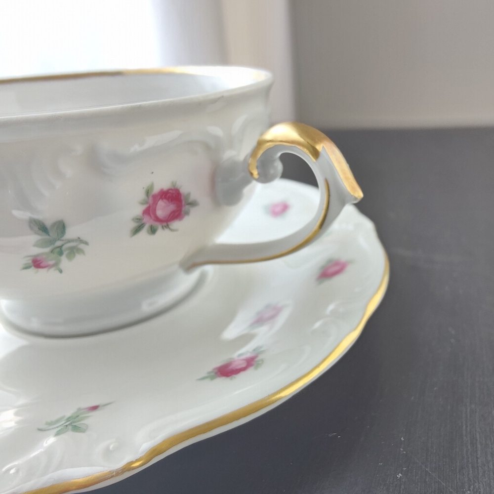Vintage | Debutante China of Canada | Teacup and Saucer with Gold Trim ๐น๐ฉท - Picture 7 of 15